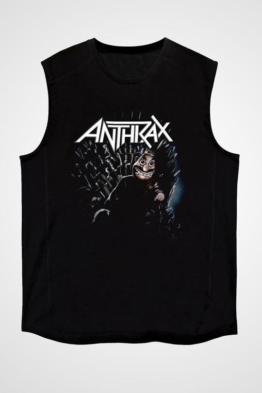 Anthrax Siyah Unisex Kolsuz Tişört