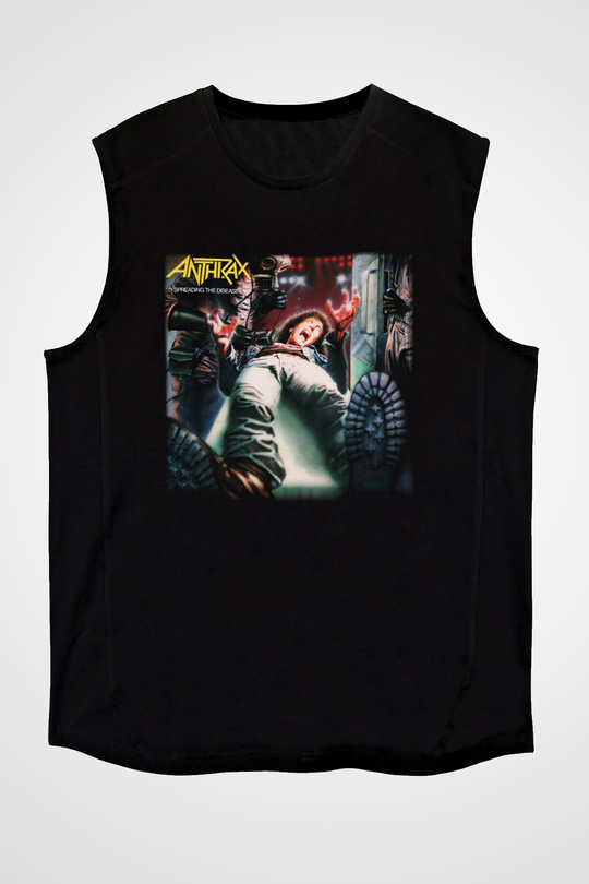 Anthrax Siyah Unisex Kolsuz Tişört