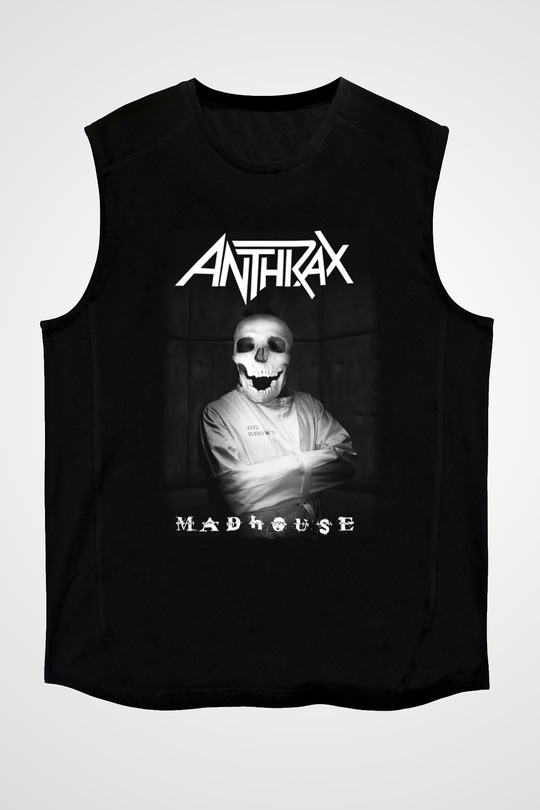 Anthrax Siyah Unisex Kolsuz Tişört