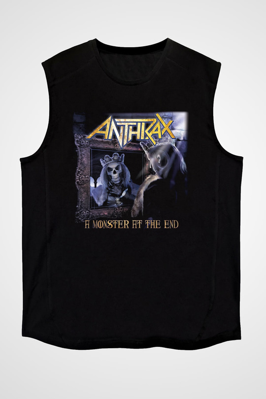 Anthrax Siyah Unisex Kolsuz Tişört