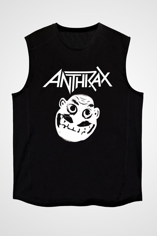 Anthrax Siyah Unisex Kolsuz Tişört