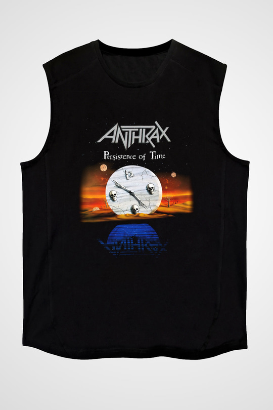 Anthrax Siyah Unisex Kolsuz Tişört