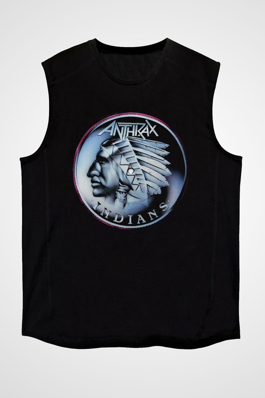 Anthrax Siyah Unisex Kolsuz Tişört