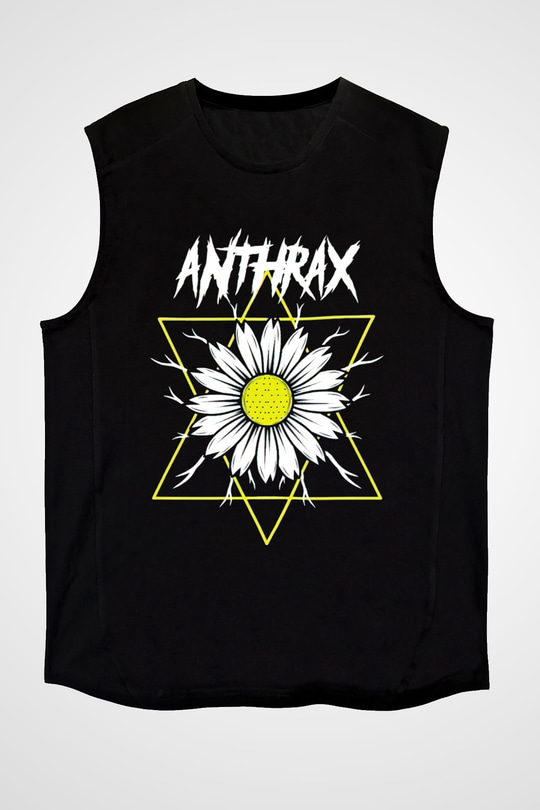 Anthrax Siyah Unisex Kolsuz Tişört