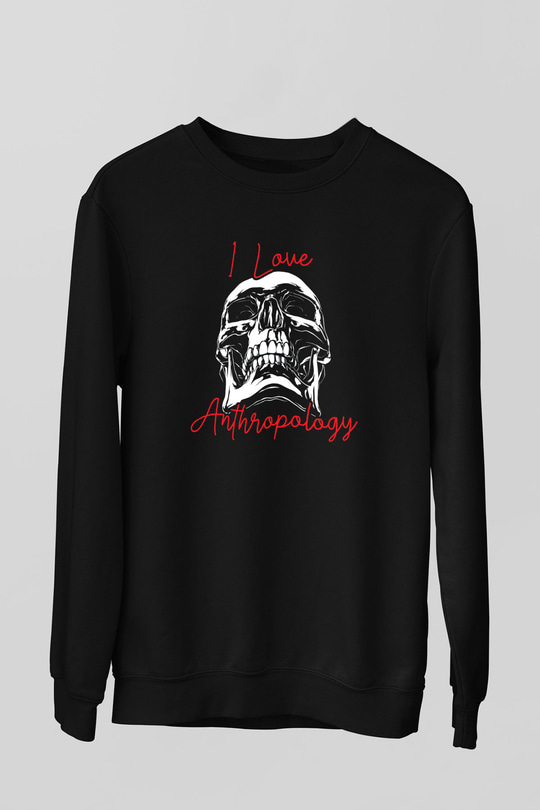 Antropolog Siyah Unisex Sweatshirt