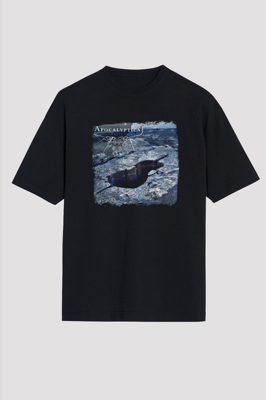 Apocalyptica Baskılı Unisex Siyah Oversize Tişört