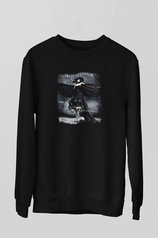 Apocalyptica Baskılı Unisex Siyah Sweatshirt