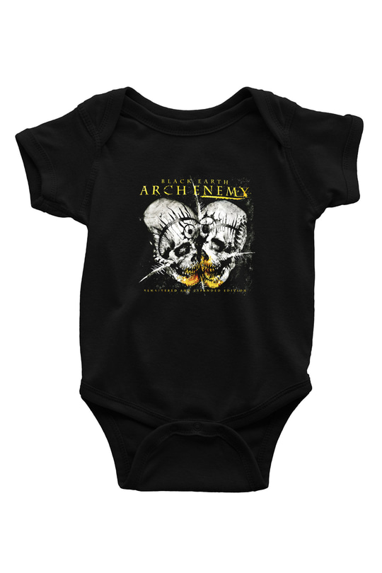 Arch Enemy Baskılı Unisex Siyah Bebek Body - Zıbın