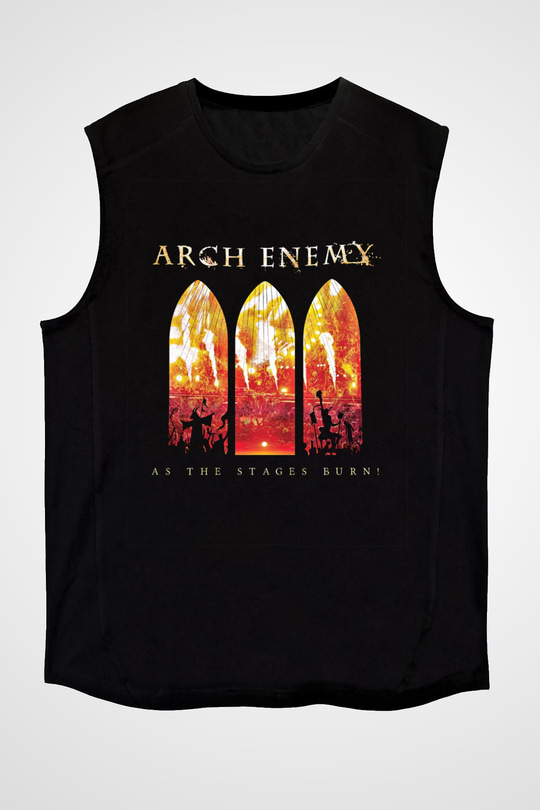 Arch Enemy Baskılı Unisex Siyah Kolsuz Tişört