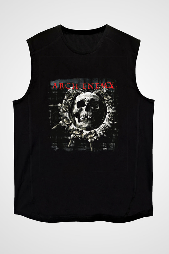 Arch Enemy Baskılı Unisex Siyah Kolsuz Tişört