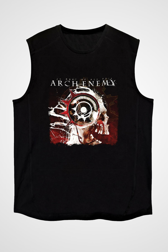 Arch Enemy Baskılı Unisex Siyah Kolsuz Tişört