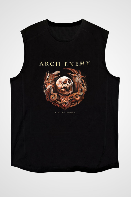 Arch Enemy Baskılı Unisex Siyah Kolsuz Tişört