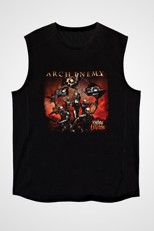 Arch Enemy Baskılı Unisex Siyah Kolsuz Tişört