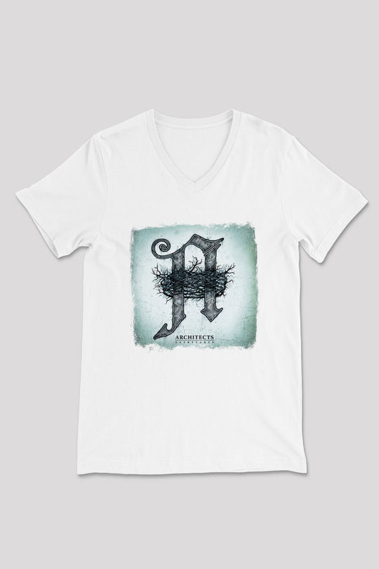 Architects Baskılı Unisex Beyaz V Yaka Tişört