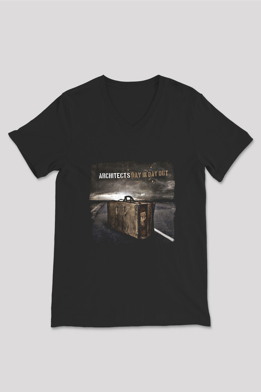 Architects Baskılı Unisex Siyah V Yaka Tişört
