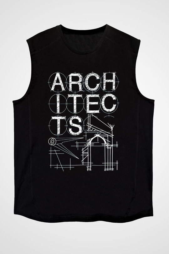 Architects Siyah Unisex Kolsuz Tişört