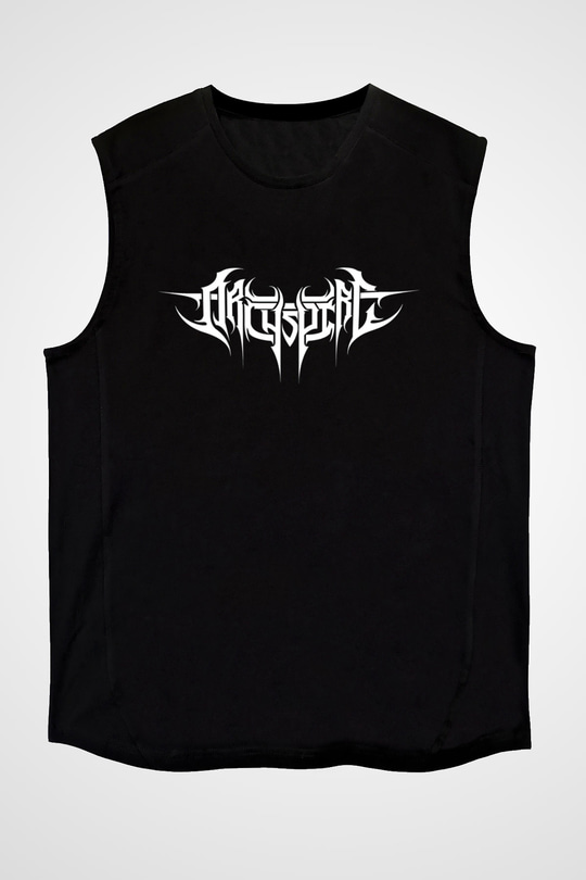 Archspire Baskılı Unisex Siyah Kolsuz Tişört - Tshirt