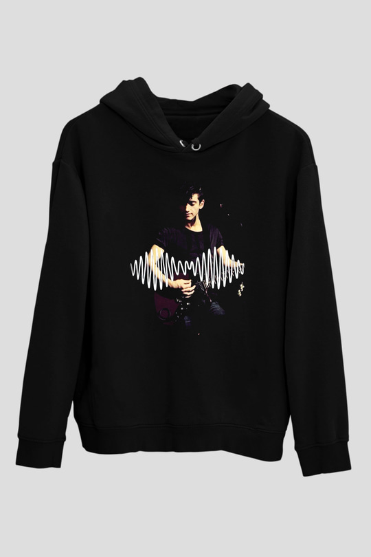 Arctic Monkeys Alex Turner Siyah Unisex Kapüşonlu Sweatshirt