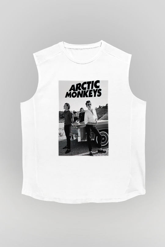 Arctic Monkeys Beyaz Unisex Kolsuz Tişört