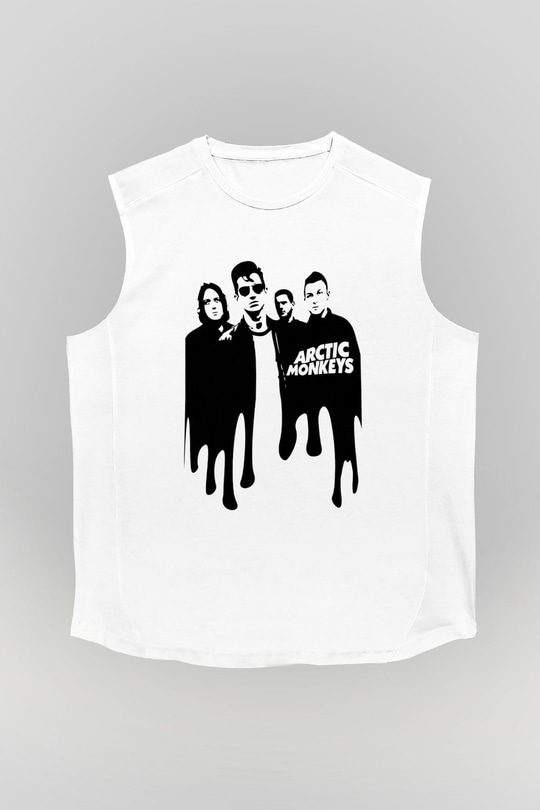 Arctic Monkeys Beyaz Unisex Kolsuz Tişört
