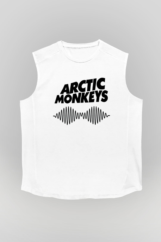 Arctic Monkeys Beyaz Unisex Kolsuz Tişört