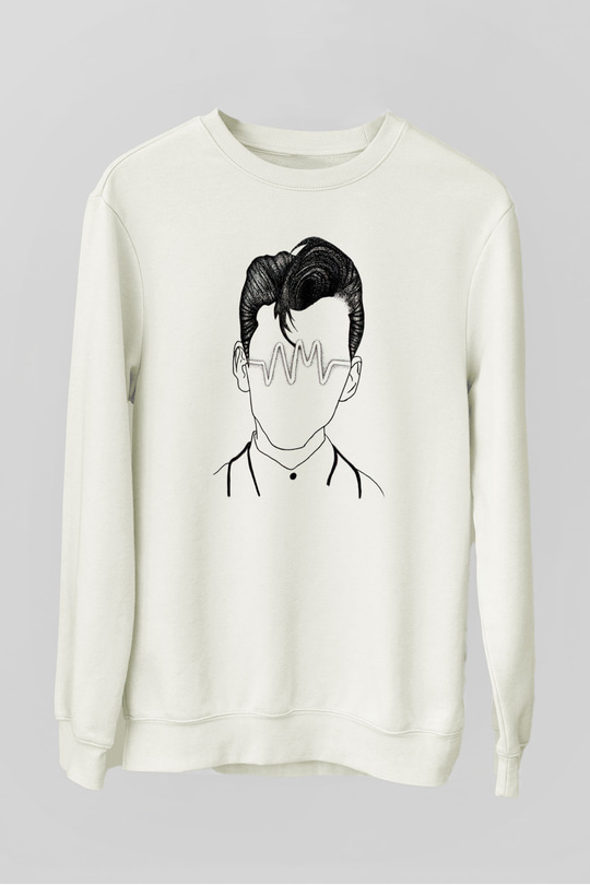 Arctic Monkeys Beyaz Unisex Sweatshirt