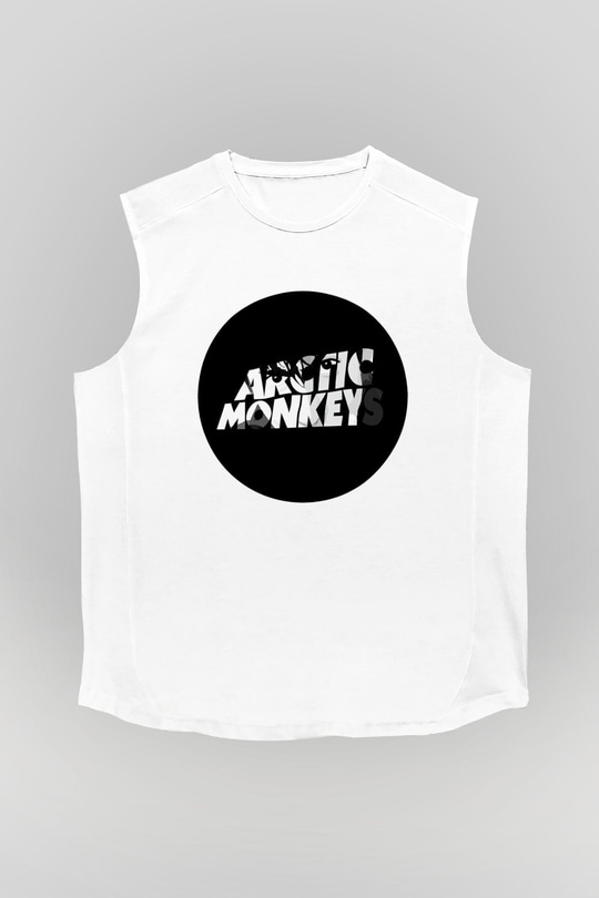 Arctic Monkeys Logo Beyaz Unisex Kolsuz Tişört