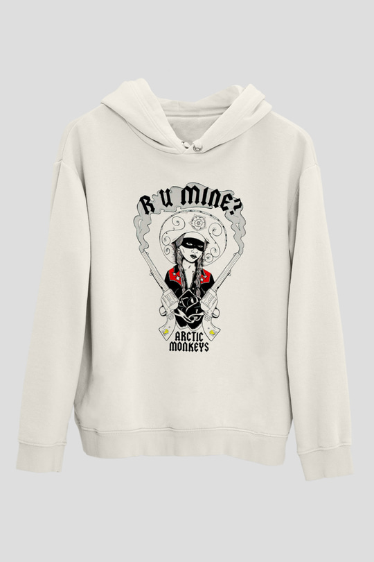 Arctic Monkeys R U Mine Beyaz Unisex Kapüşonlu Sweatshirt