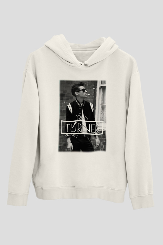 Arctic Monkeys Turner Beyaz Unisex Kapüşonlu Sweatshirt