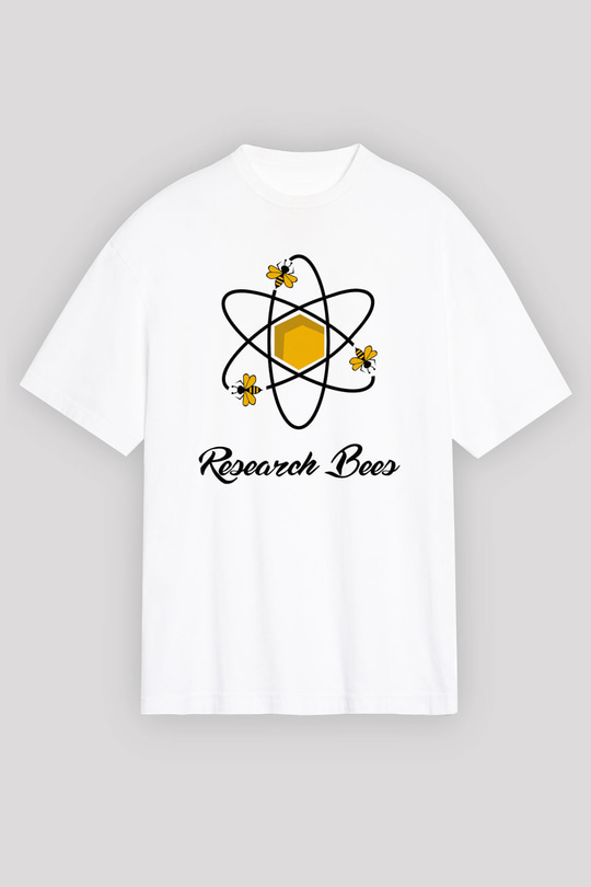 Arıcı Beyaz Unisex Oversize Tişört T-Shirt