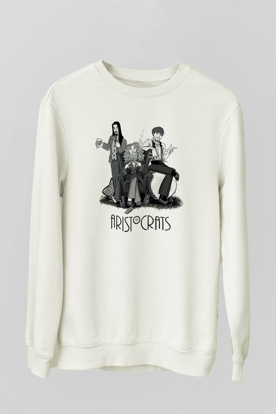 Aristocrats Baskılı Beyaz Unisex Sweatshirt