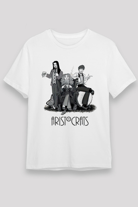 Aristocrats Baskılı Unisex Beyaz Tişört - Tshirt