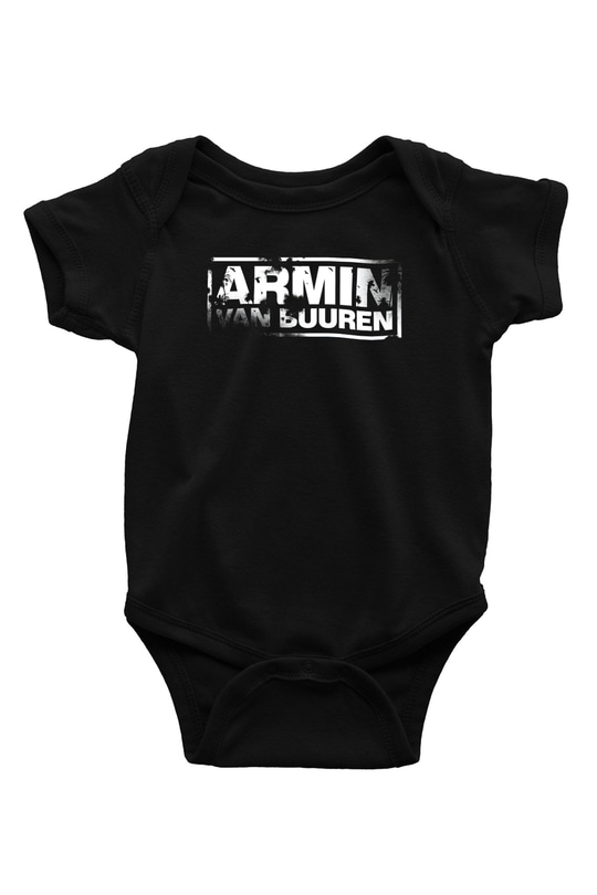Armin Van Buuren Baskılı Siyah Bebek Body - Zıbın