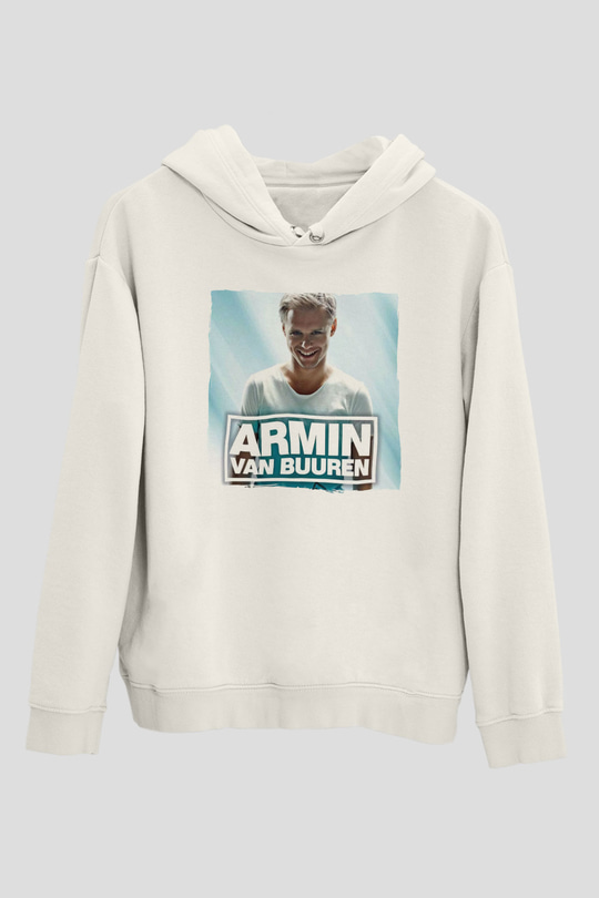 Armin Van Buuren Beyaz Unisex Kapüşonlu Sweatshirt