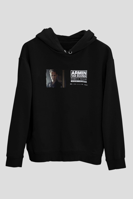 Armin Van Buuren Siyah Unisex Kapüşonlu Sweatshirt