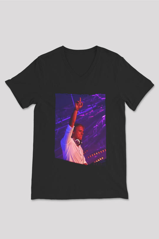 Armin Van Buuren Siyah Unisex V Yaka Tişört