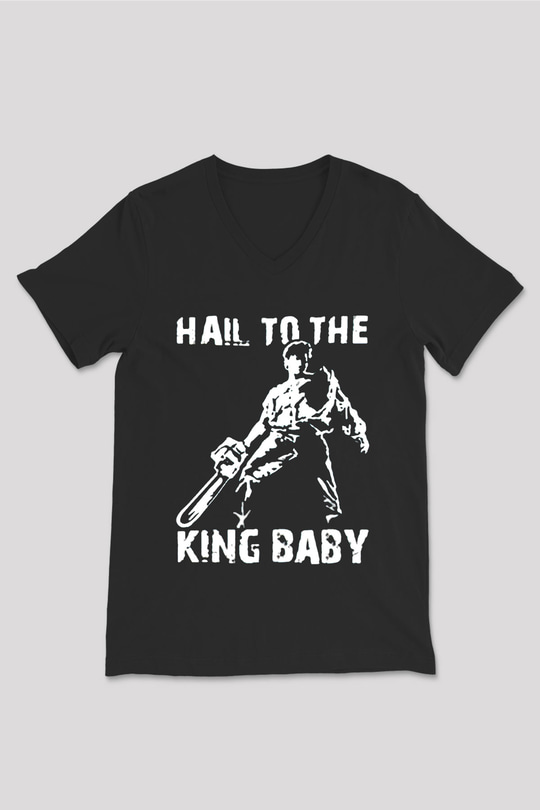 Army of Darkness Siyah Unisex  V Yaka Tişört
