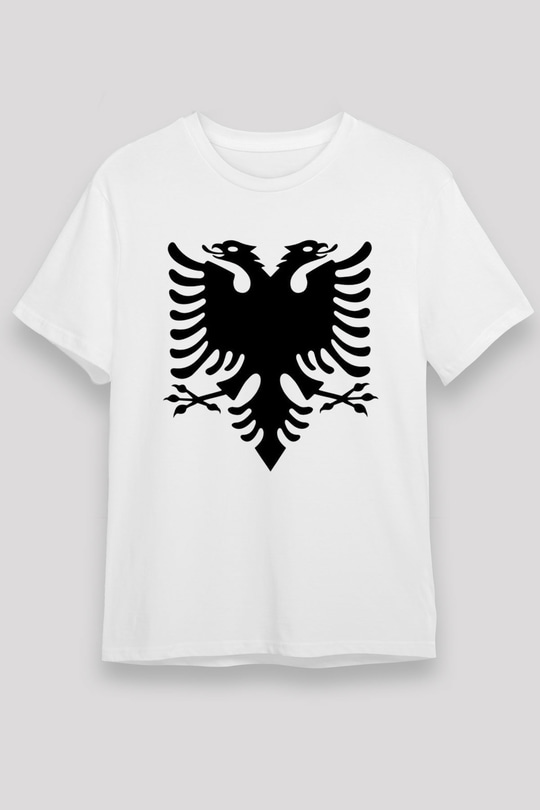 Arnavutluk Beyaz Unisex Tişört T-Shirt - TişörtFabrikası