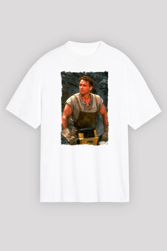 Arnold Schwarzenegger Beyaz Unisex Tişört T-Shirt - TişörtFabrikası
