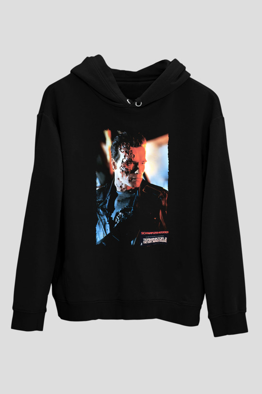 Arnold Schwarzenegger Siyah Unisex Kapüşonlu Sweatshirt