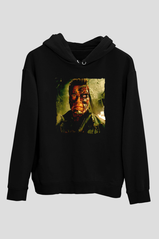 Arnold Schwarzenegger Siyah Unisex Kapüşonlu Sweatshirt