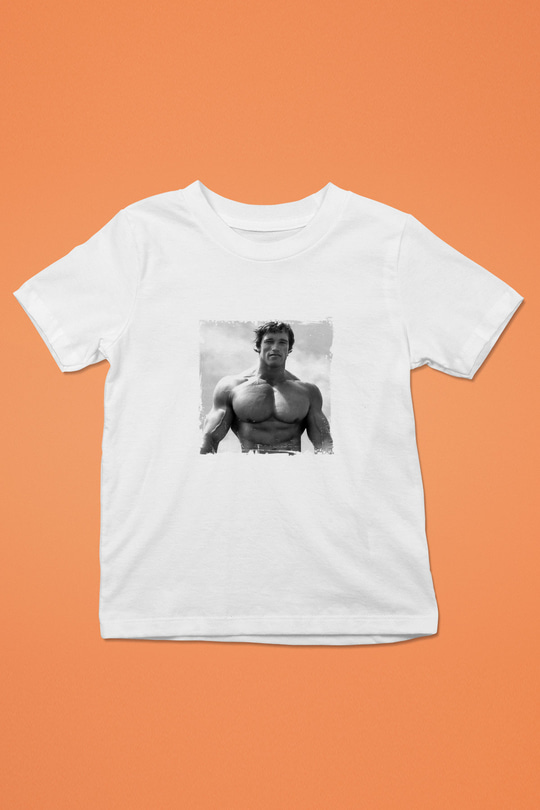 Arnold Schwarzenegger Unisex Baskılı Beyaz Çocuk Tişört