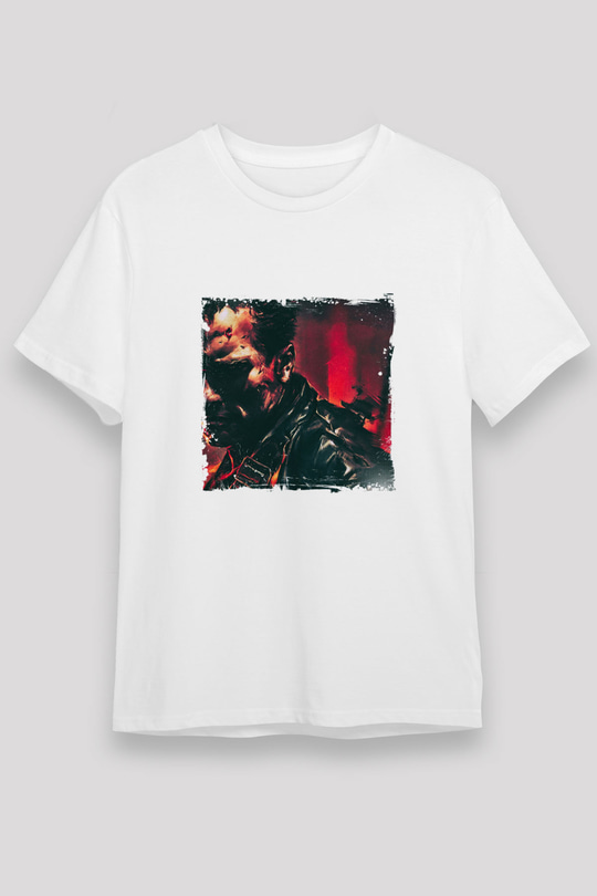 Arnold Schwarzenegger Unisex Baskılı Beyaz Tişört
