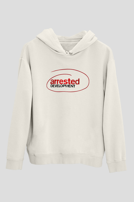 Arrested Development Beyaz Unisex Kapşonlu Sweatshirt