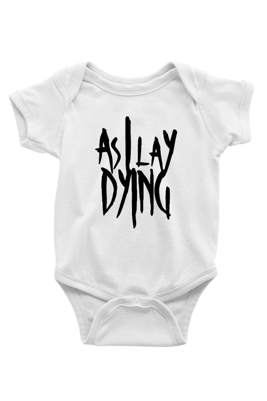 As I Lay Dying Baskılı Beyaz Unisex Bebek Body - Zıbın