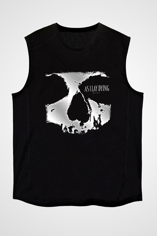 As I Lay Dying Baskılı Unisex Siyah Kolsuz Tişört