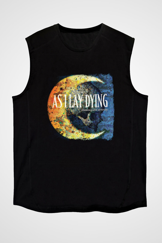 As I Lay Dying Baskılı Unisex Siyah Kolsuz Tişört