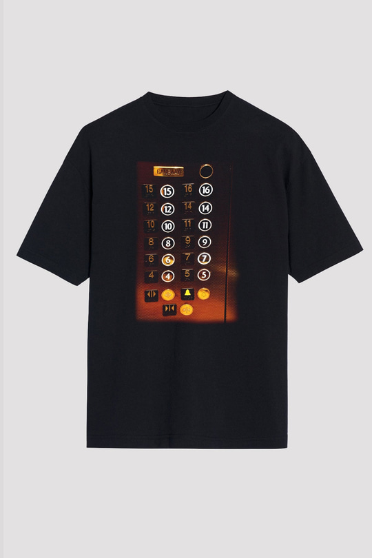 Asansörcü Siyah Unisex Oversize Tişört T-Shirt