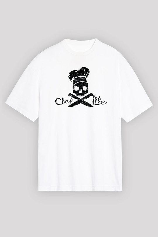 Aşçı Beyaz Unisex Tişört T-Shirt - TişörtFabrikası