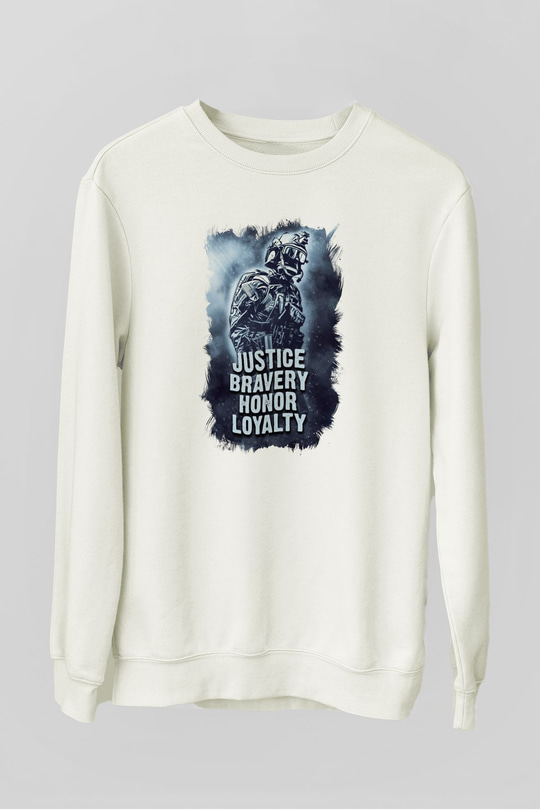 Asker Beyaz Unisex Sweatshirt